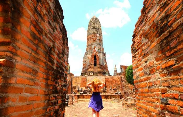 Explore the ancient ruins in Ayutthaya, Thailand, home of the famous Buddha in a Banyan Tree. Explore the ancient ruins in Ayutthaya, Thailand, home of the famous Buddha in a Banyan Tree.