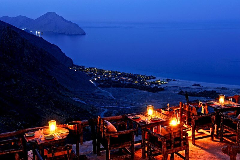 best restaurant views, Sense on the Edge, Oman