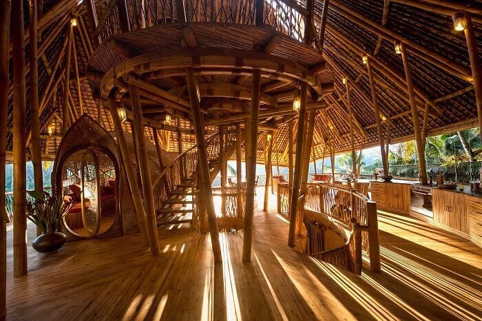 Sunrise ‘All-Bamboo’ House at Abiansemal in Bali, Indonesia interior
