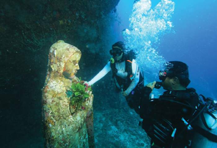 Underwater grotto, Bohol, Philippines