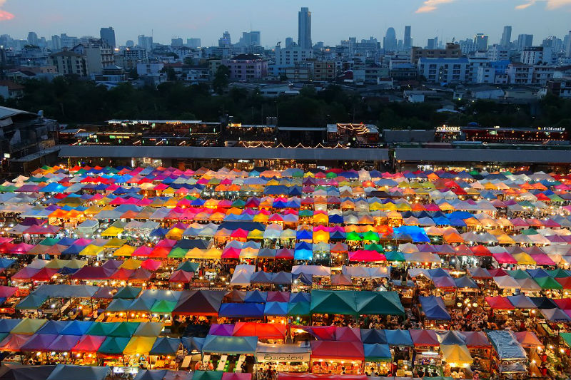 exploring the night market in thailand